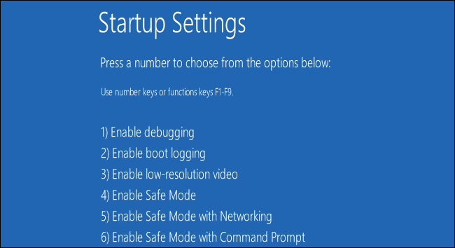 startup settings 1