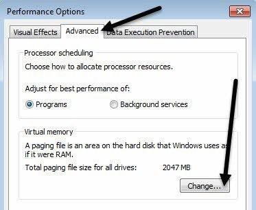 virtual memory change