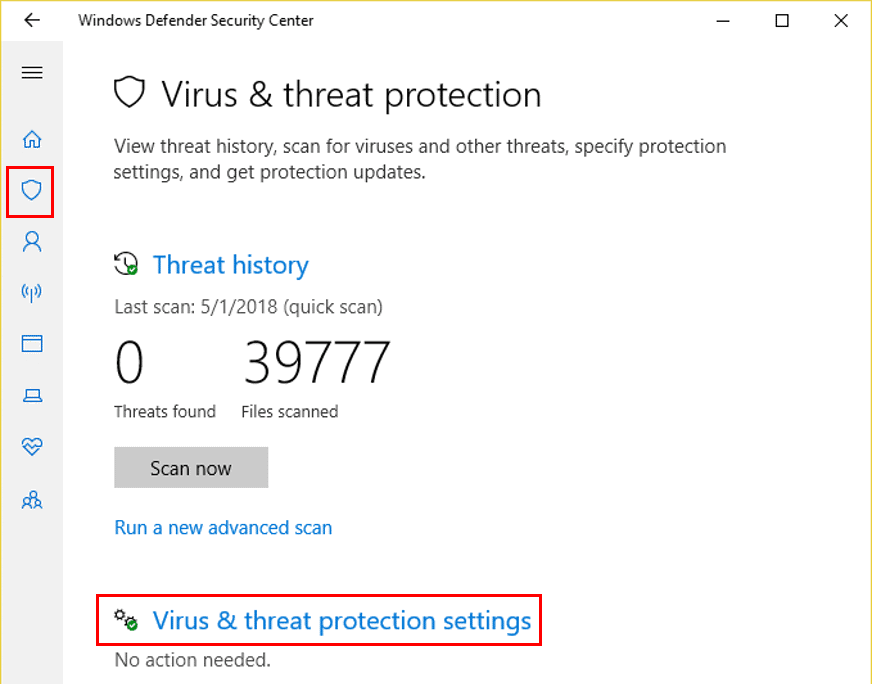 windows defender real time protection greyed out