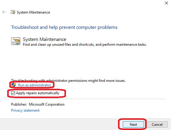 check apply repairs automatically