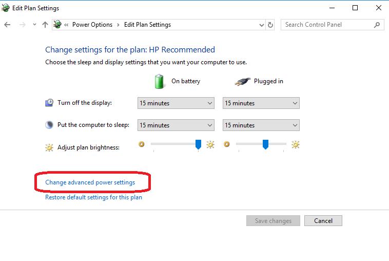 change advanced power settings on edit plan settings