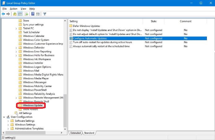 configure automatic updates
