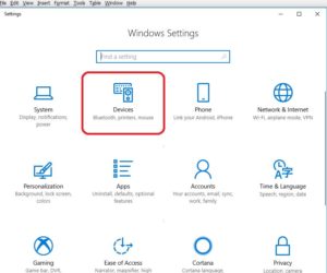 devices on Windows Settings