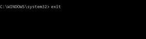 type exit