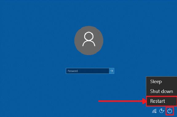 restart the computer