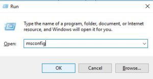 type misconfig in run box