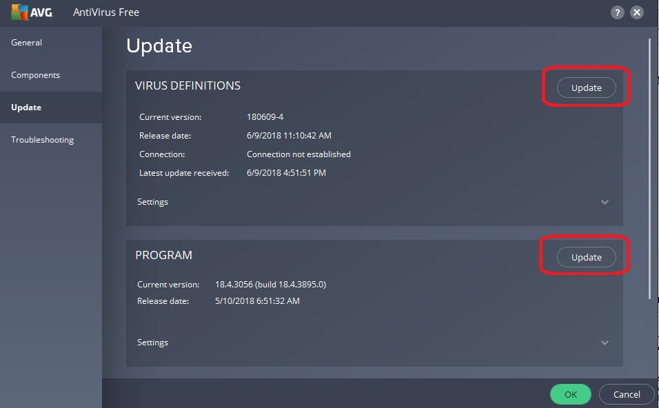 update antivirus