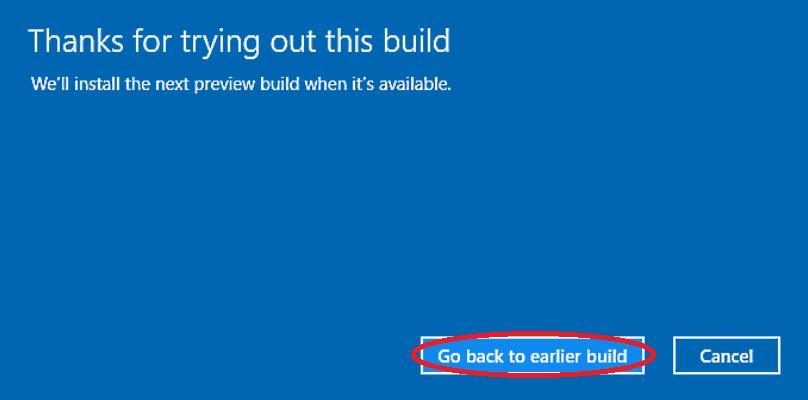Windows Thank you message
