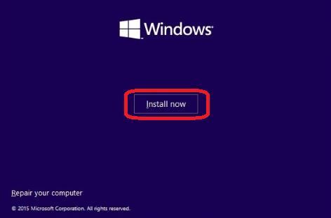 Click Install Now