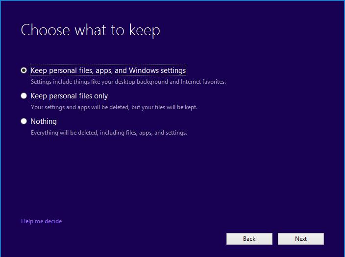 Windows 10 Choose personal files
