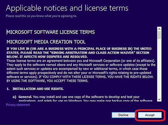 microsoft software license terms