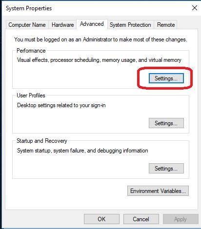 system properties