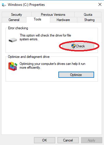 Navigate windows properties