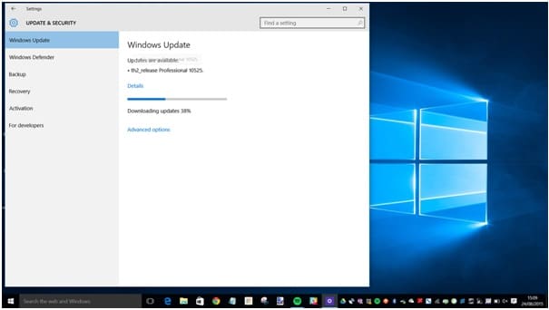 Windows Update ellenőrzés és letöltés