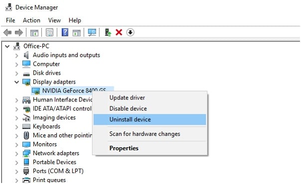 uninstall device