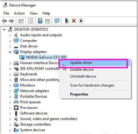 update NVIDIA driver