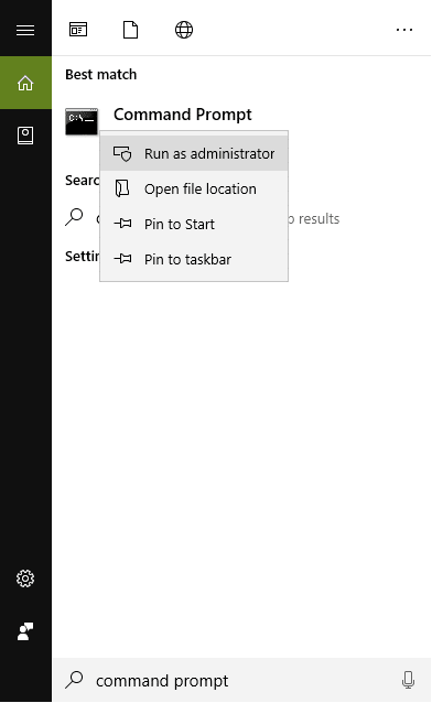 run as Administrator