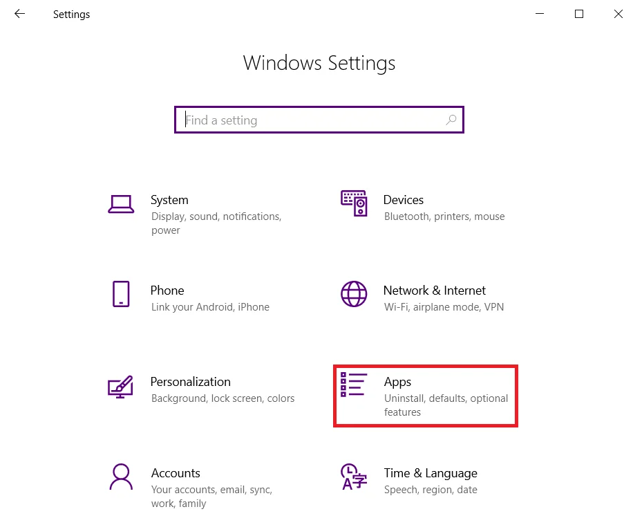 windows default apps