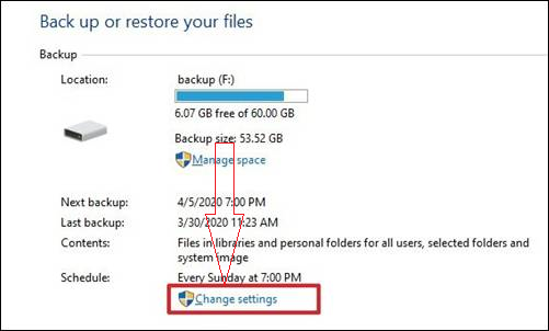 Change settings