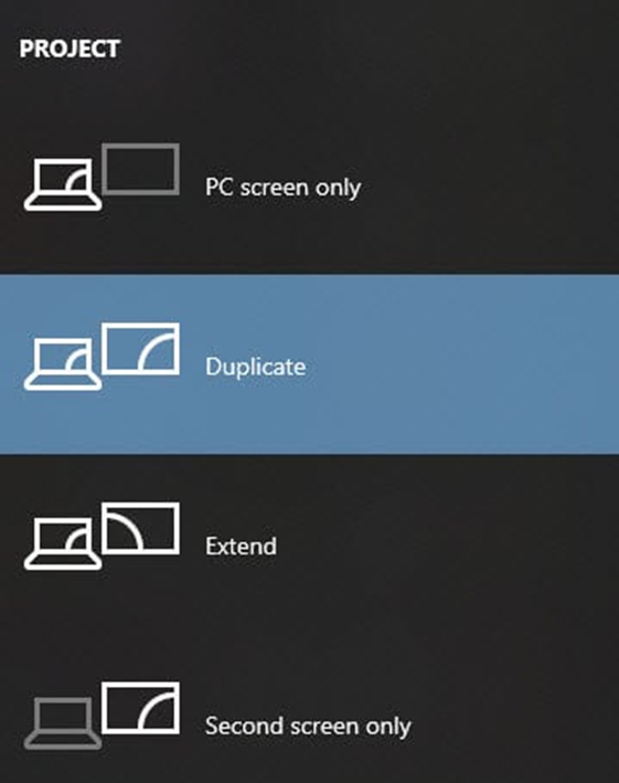 select duplicate display