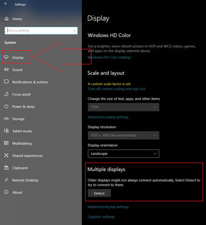 Detect Multiple displays
