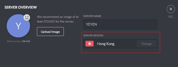 Server Region