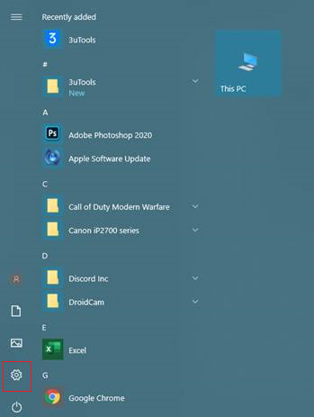Windows Settings