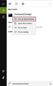Command Prompt run as Administrator