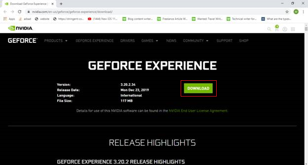 Download GEFORCE EXPERIENCE