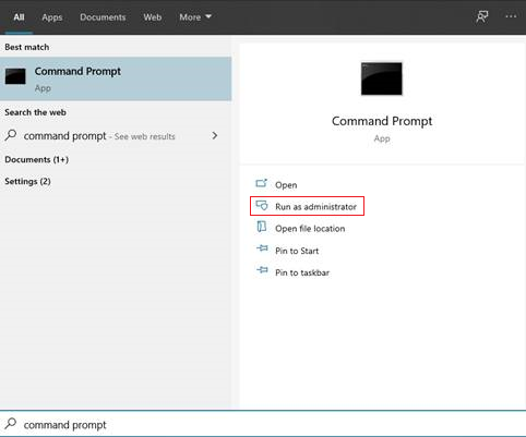 Command Prompt run as Administrator