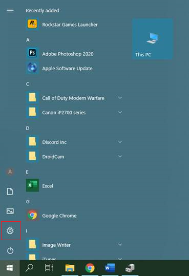 Windows Settings