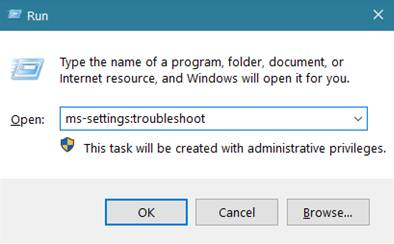 ms-settings:troubleshoot
