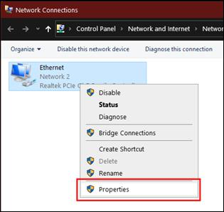 Ethernet properties
