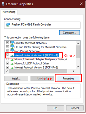 Internet Protocol Version 4 (TCP/IPv4) properties