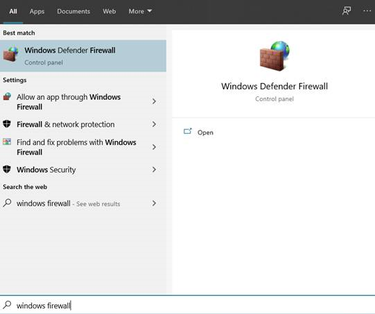 Windows Defender Firewall