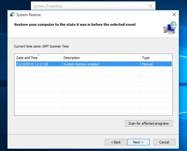 3. Restore your PC