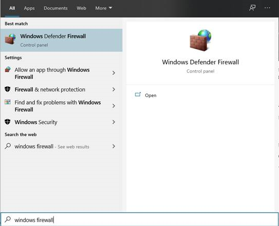 Windows Defender Firewall