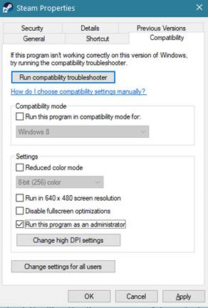 Run this program as an administrator