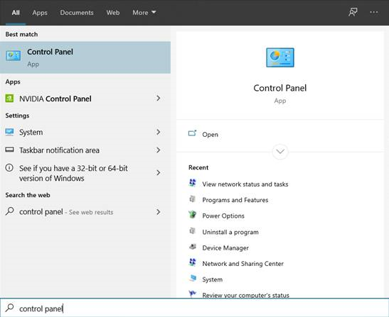 Control Panel