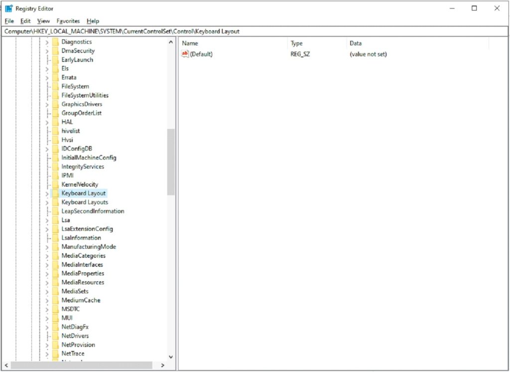 Navigate Registry Editor