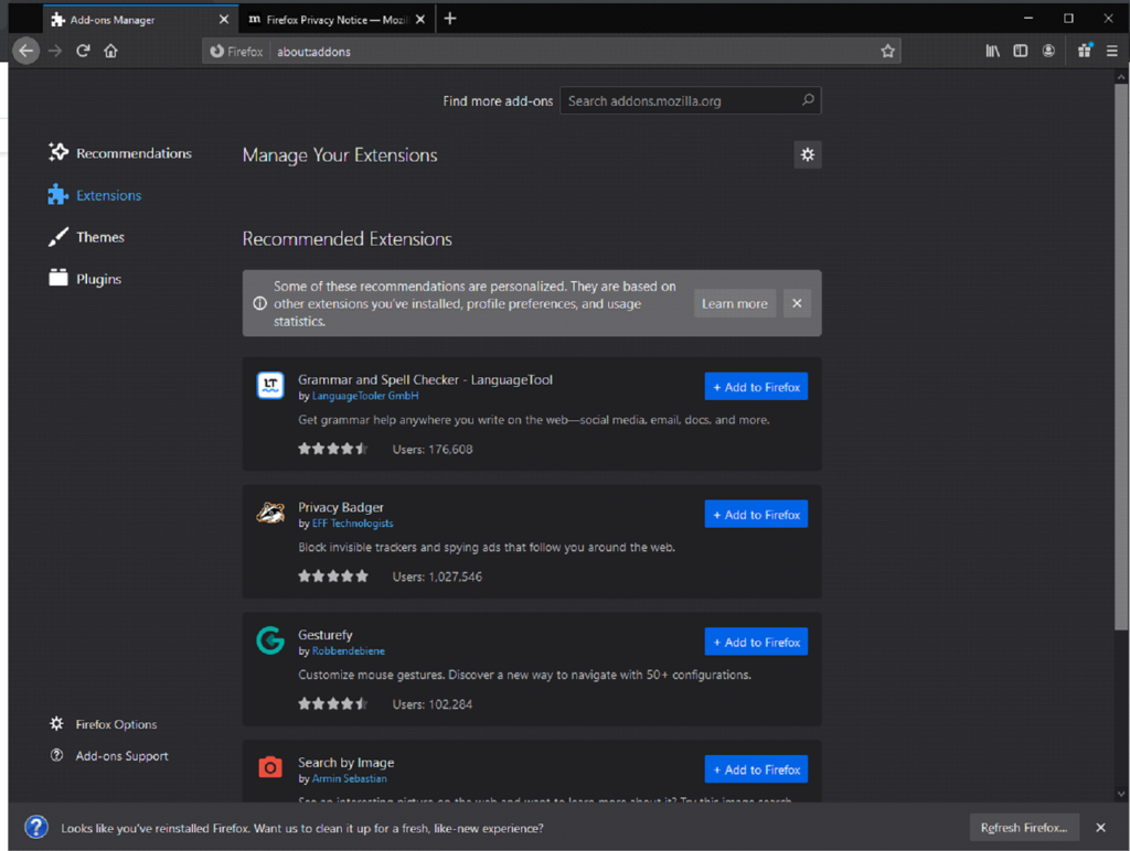 Remove Unwanted Add-ons
