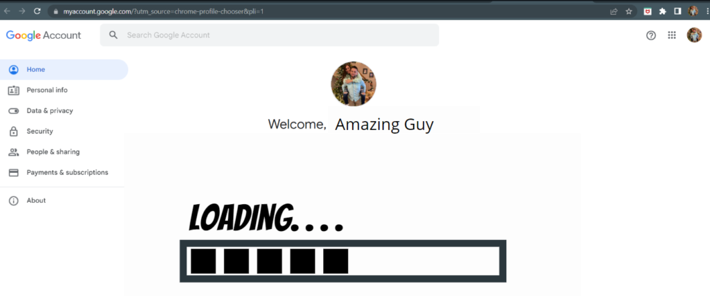 gmail loading
