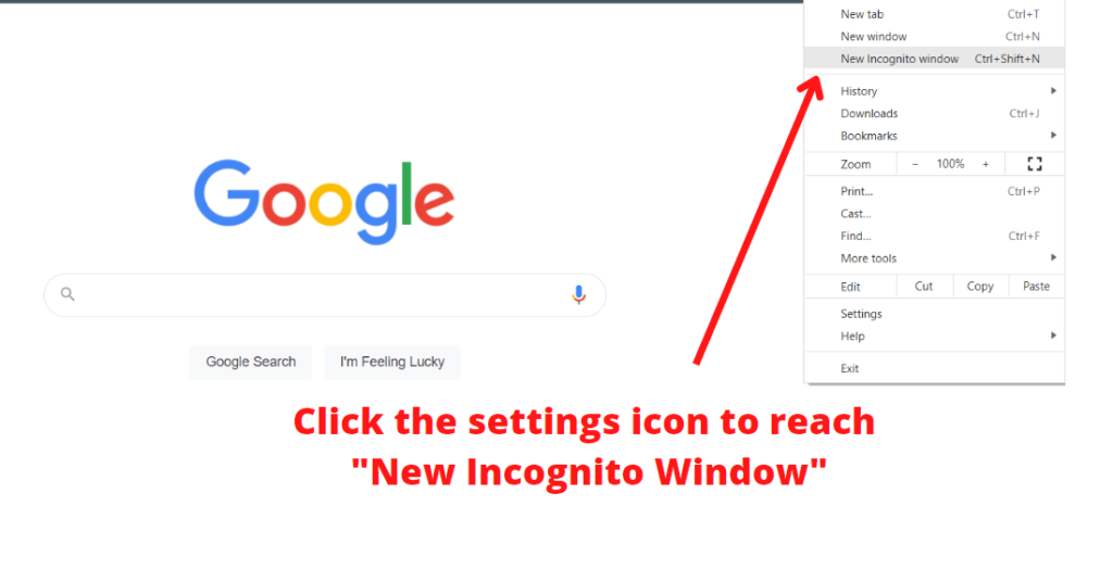new incognito window