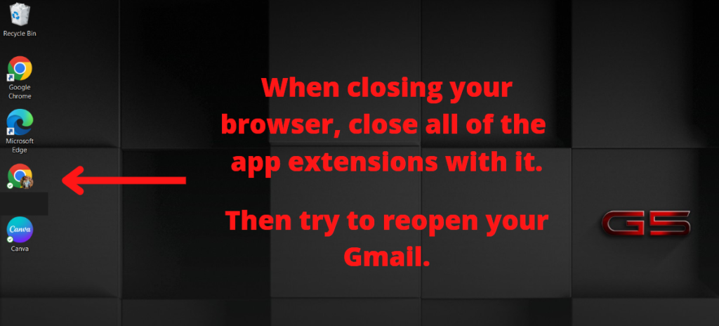 reopening gmail