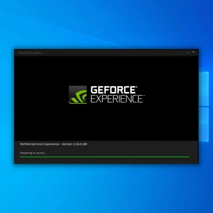 geforce experience installer screen