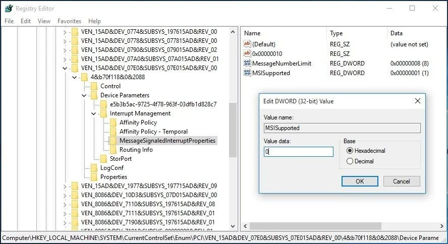 msisupported configuration