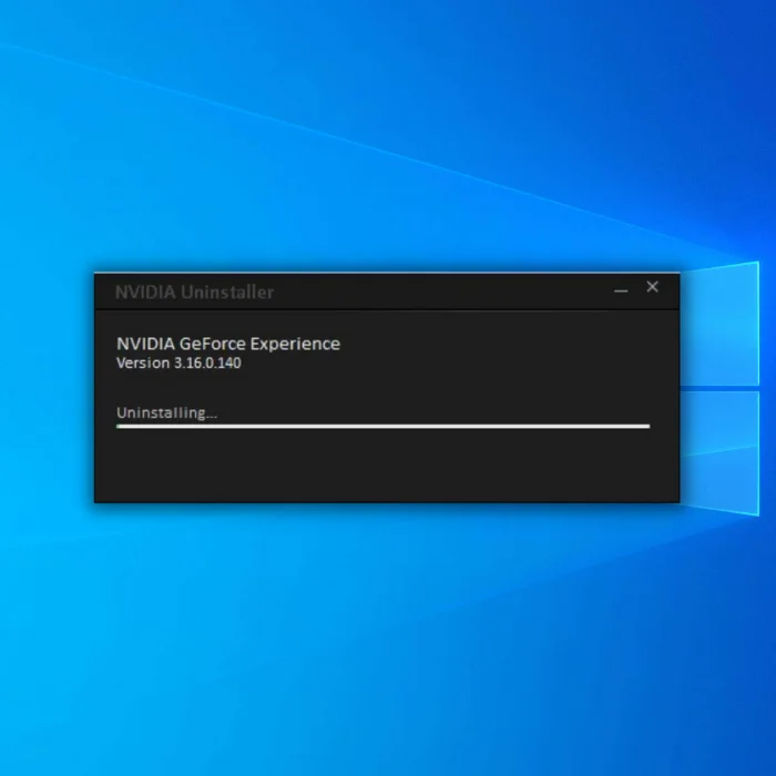 wait for geforce experience to uninstall