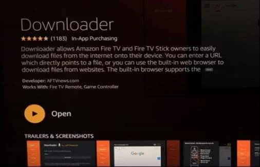 open downloader app in kodi