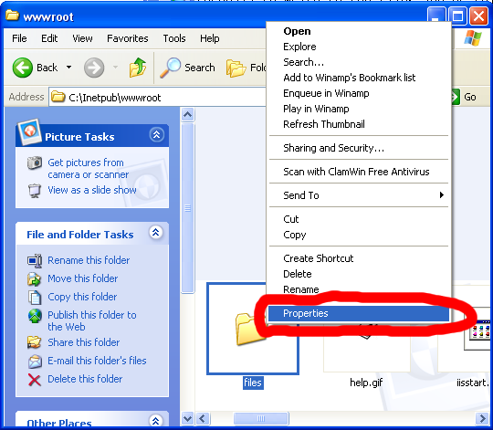 select file properties