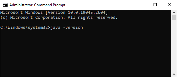 check java version in cmd